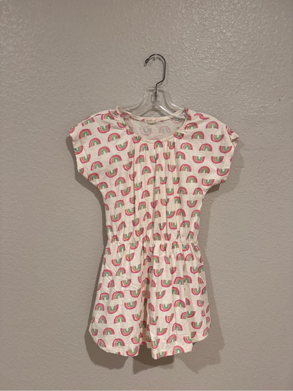 Everbloom White Rainbow Print Dress